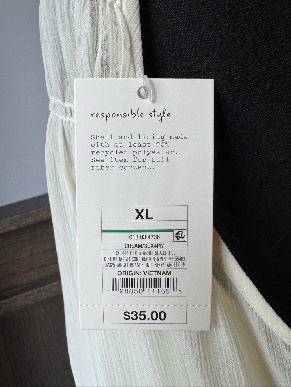 a new day Cream Sleeveless Tiered Maxi Dress xl nwt - Picture 7 of 9